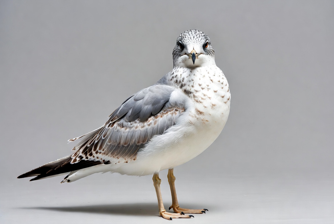 Gray seagull standing on isolated background Gray seagull standing on isolated background