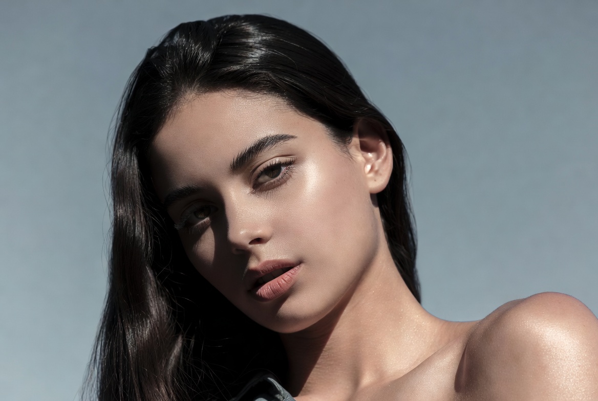 Beautiful woman with long dark hair Beautiful woman with long dark hair