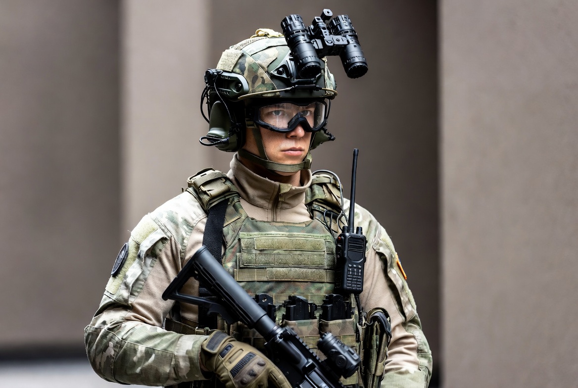 Soldier in Multicam Gear with Rifle Soldier in Multicam Gear with Rifle
