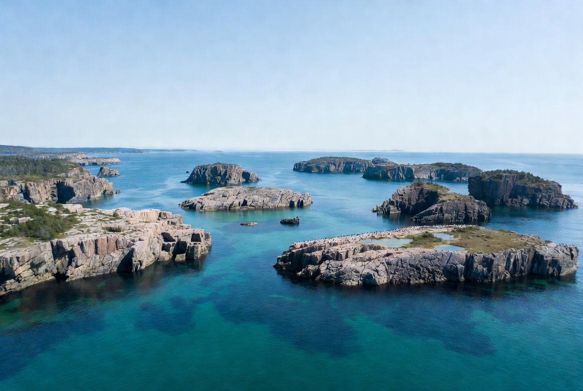 Rocky Islands in Clear Blue Water Rocky Islands in Clear Blue Water
