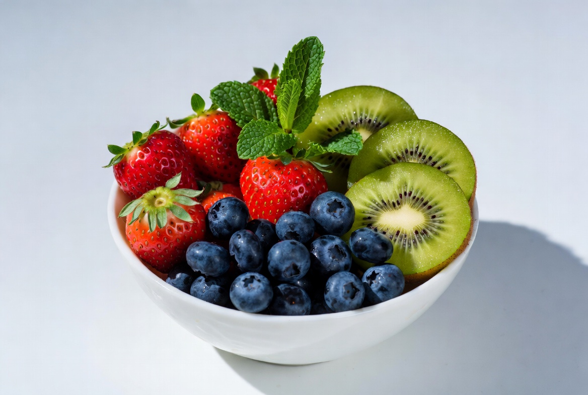 Strawberry Blueberry Kiwi Fruit Bowl Strawberry Blueberry Kiwi Fruit Bowl