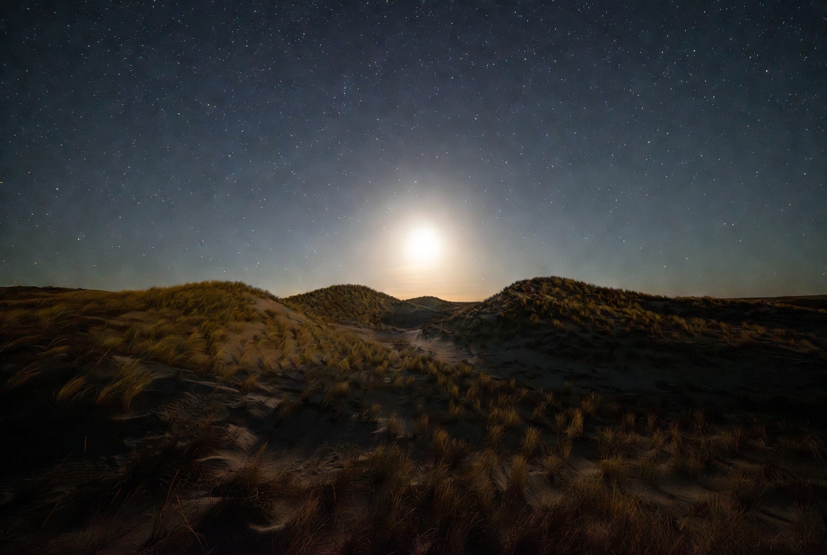 Full Moon Over Sand Dunes Full Moon Over Sand Dunes
