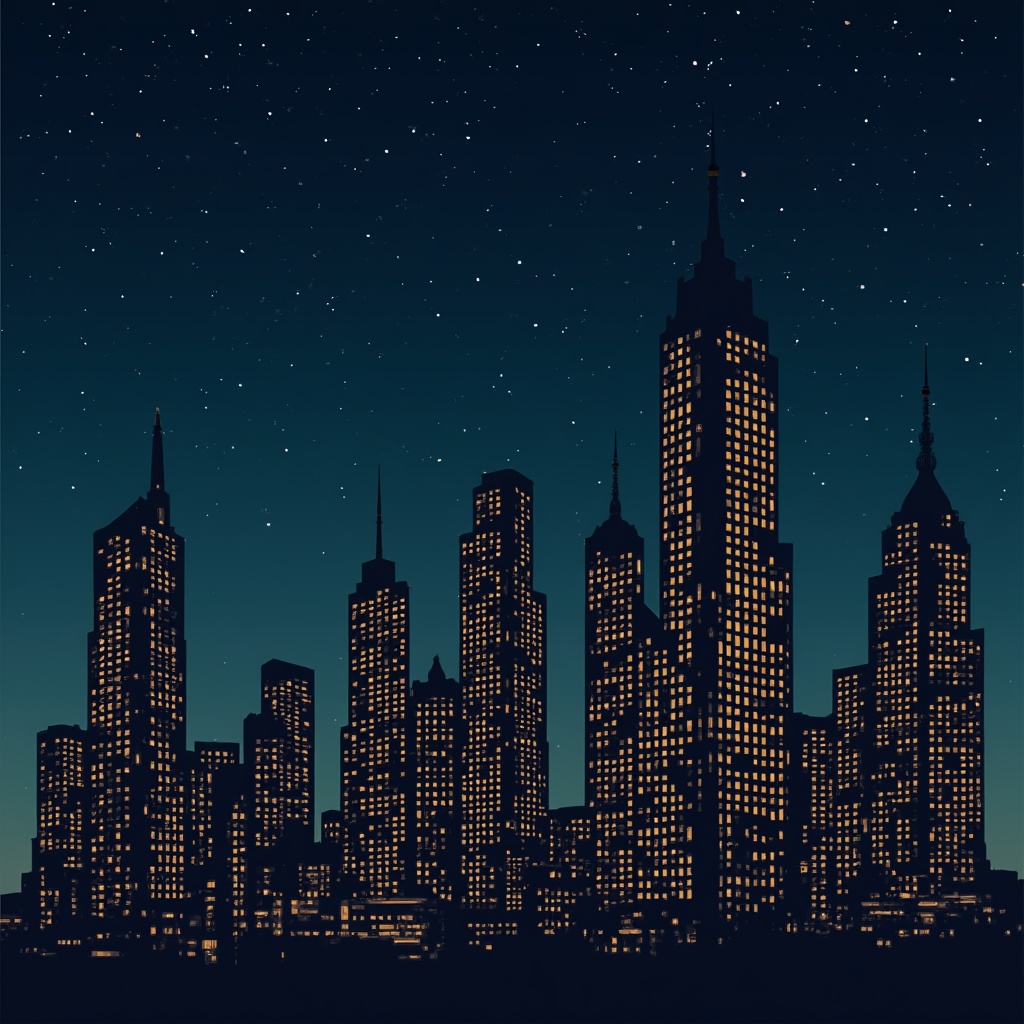 New York City Skyline at Night New York City Skyline at Night