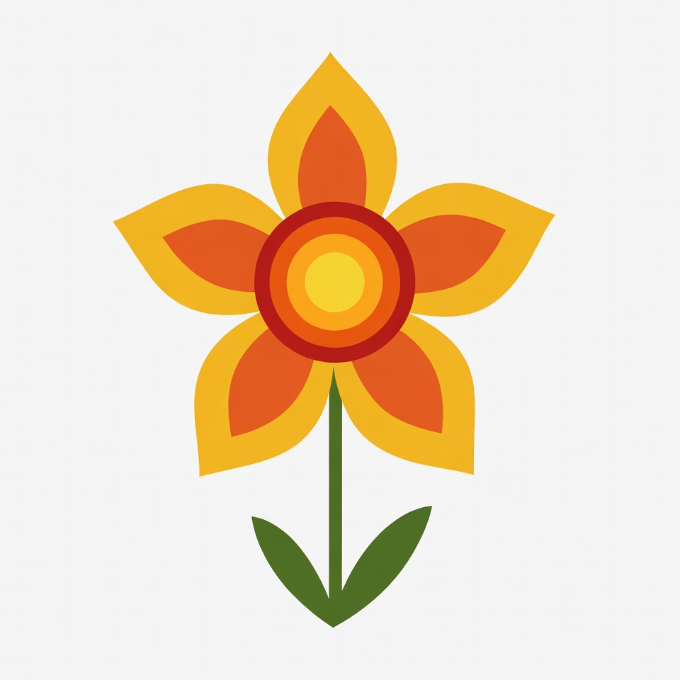 Orange flower illustration Orange flower illustration