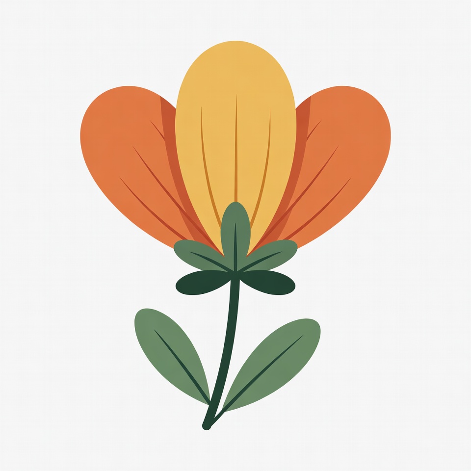 Orange and yellow flower illustration Orange and yellow flower illustration