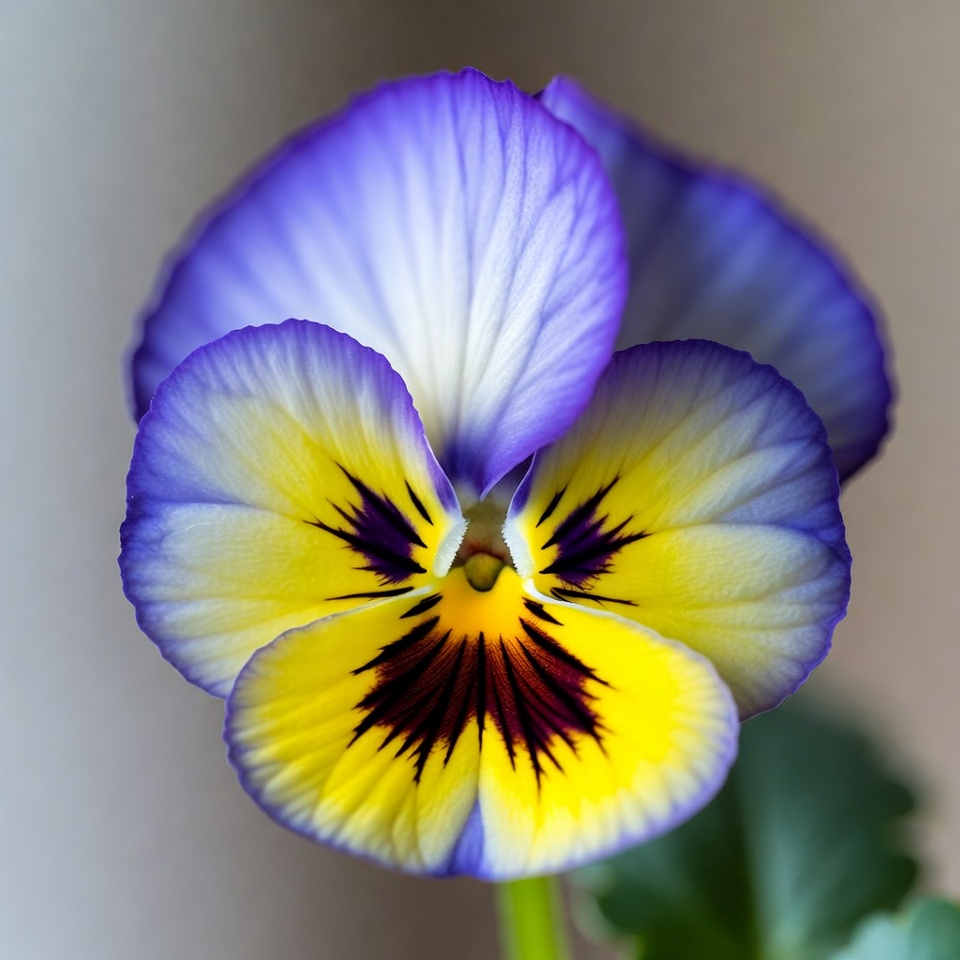 Vibrant Purple Yellow Pansy Flower Vibrant Purple Yellow Pansy Flower