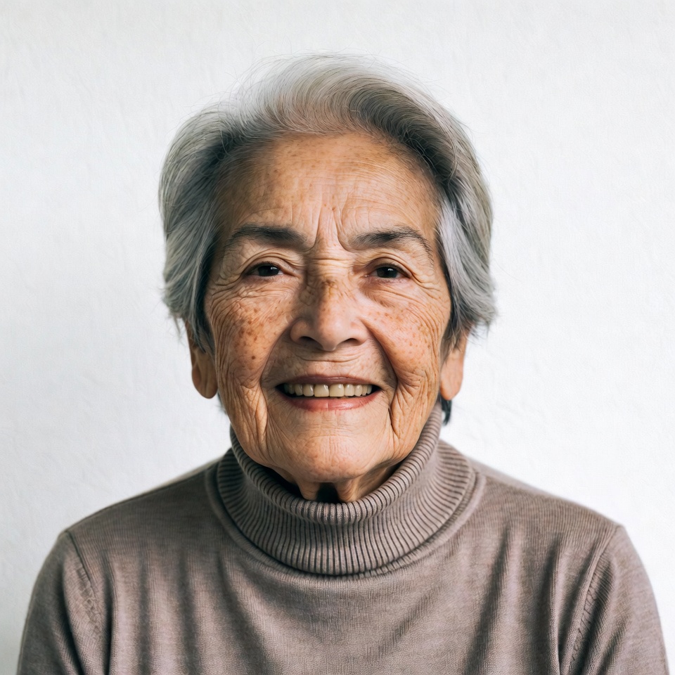 Elderly Asian woman smiling Elderly Asian woman smiling