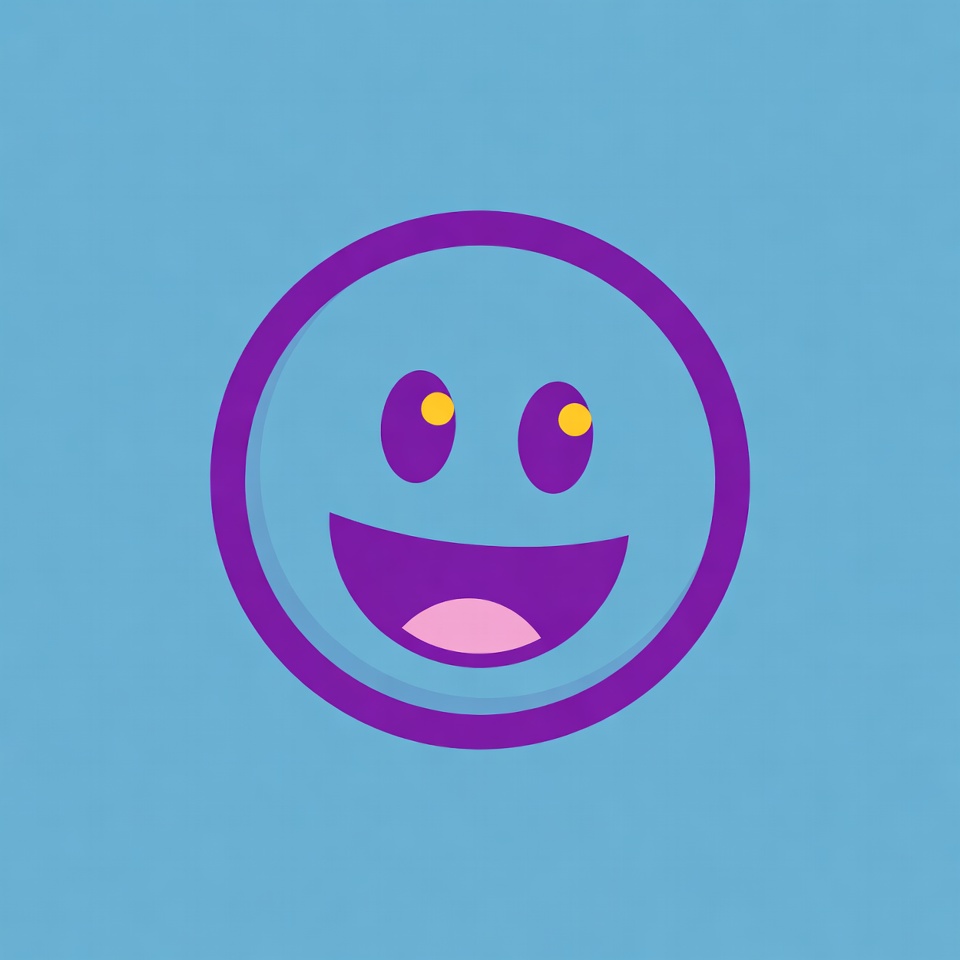 Purple Smiling Emoji Face Purple Smiling Emoji Face