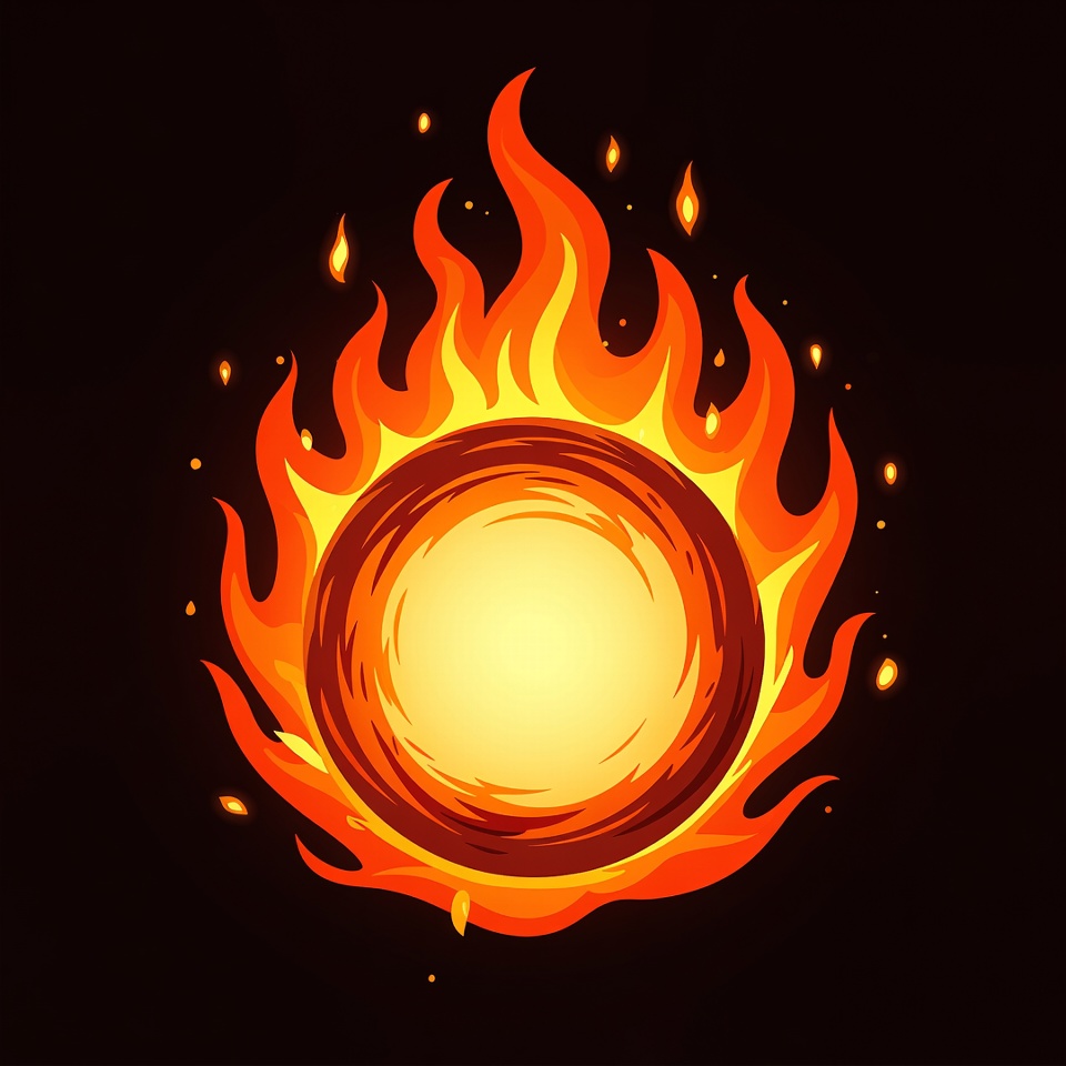 Fiery Circle Flame Illustration Fiery Circle Flame Illustration