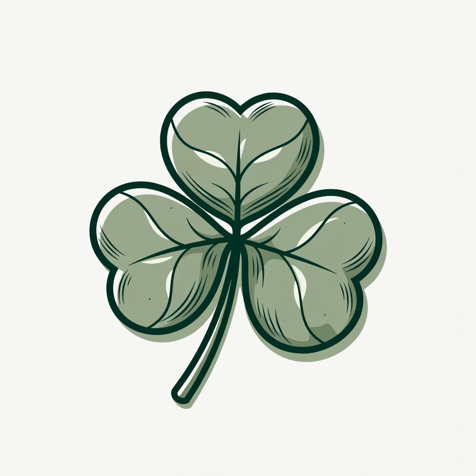 Four-Leaf Clover Illustration Four-Leaf Clover Illustration