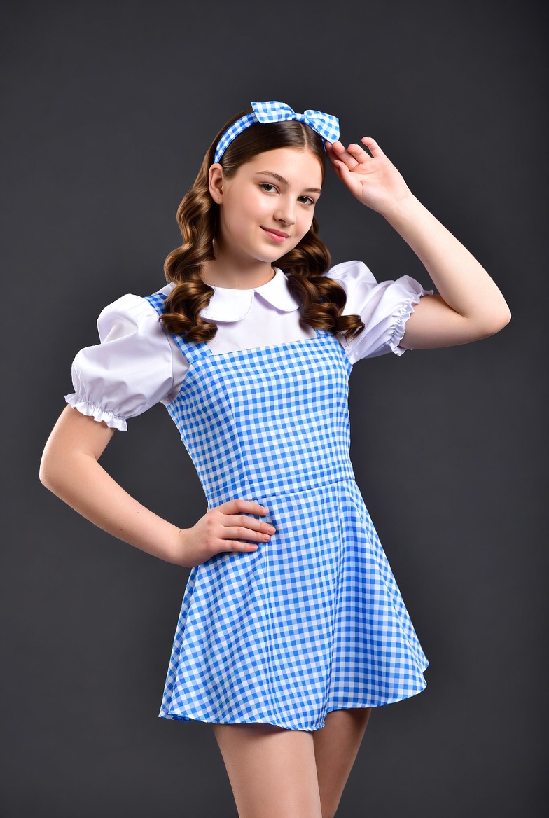 Girl in Blue Gingham Dorothy Dress Girl in Blue Gingham Dorothy Dress