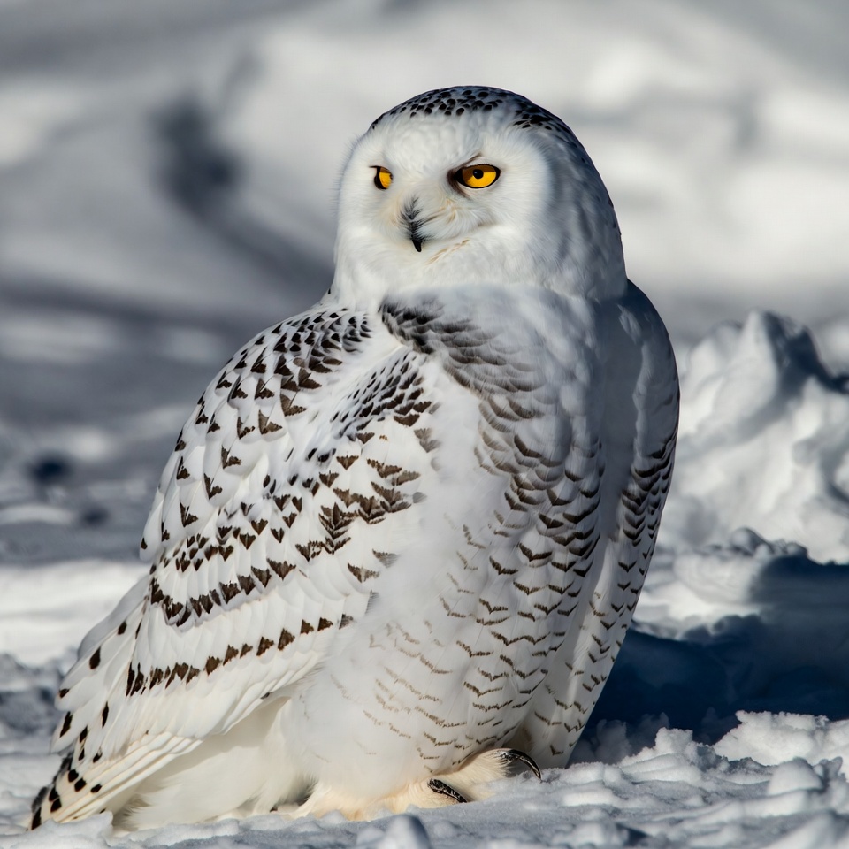 Snowy Owl in Snow Snowy Owl in Snow