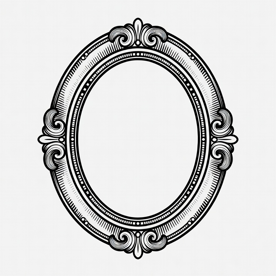 Ornate Oval Picture Frame Ornate Oval Picture Frame