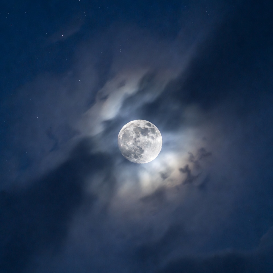 Full Moon in Night Clouds Full Moon in Night Clouds