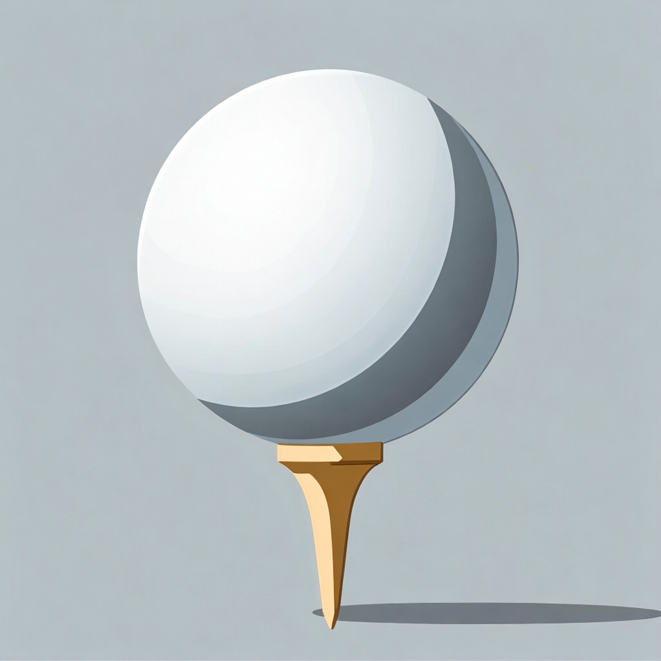 Golf ball on tee Golf ball on tee