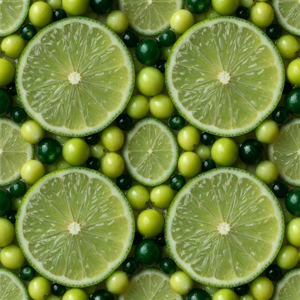 Lime Slices and Green Candy Pattern Lime Slices and Green Candy Pattern