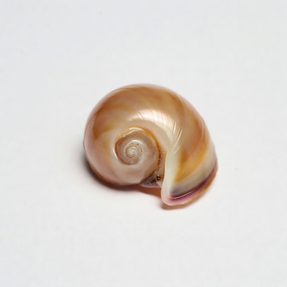 Brown seashell on white background Brown seashell on white background