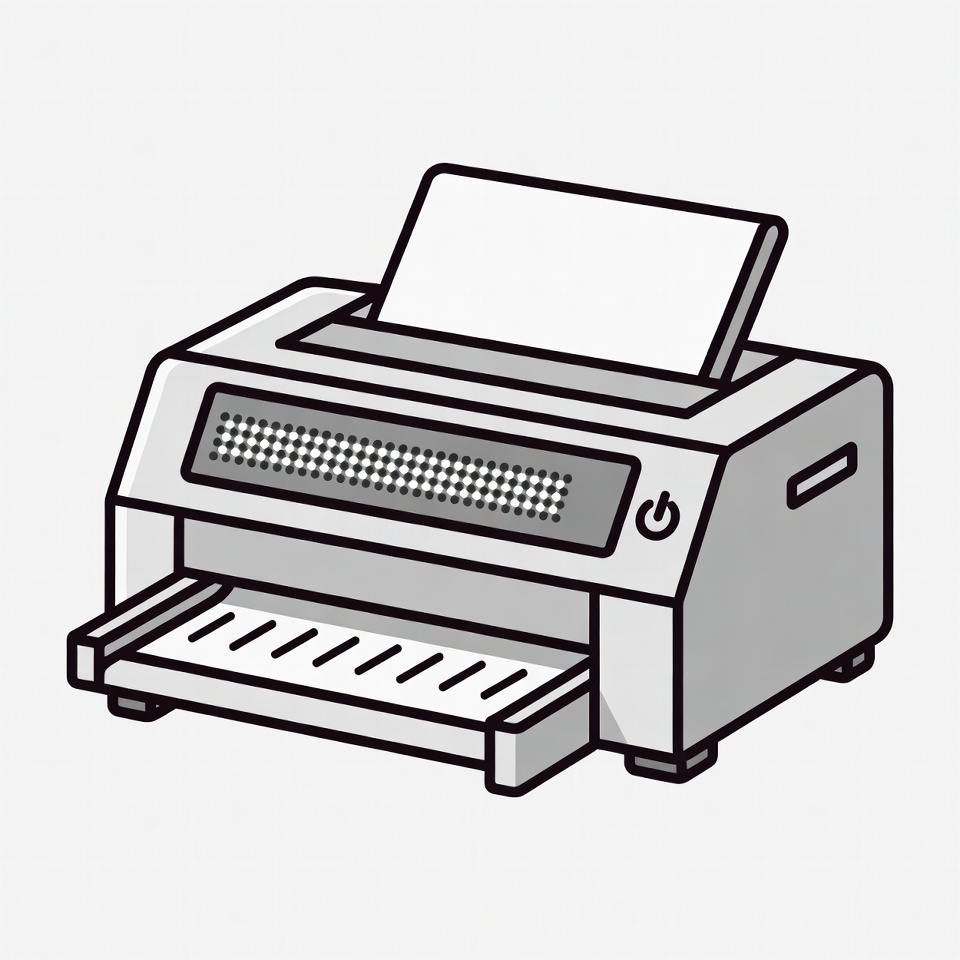 Line Art Printer Illustration Line Art Printer Illustration