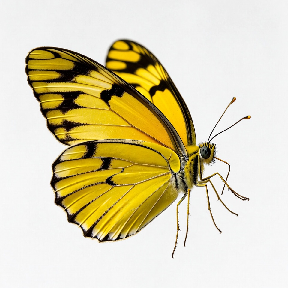 Yellow butterfly with black wings Yellow butterfly with black wings