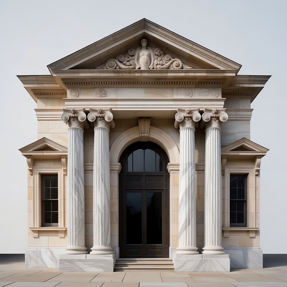 Neoclassical Temple with Columns Neoclassical Temple with Columns