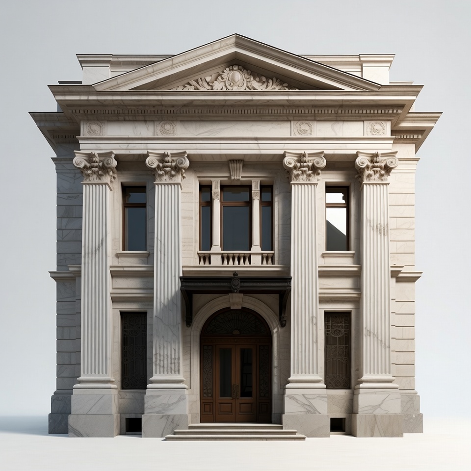Neoclassical Marble Building Facade Neoclassical Marble Building Facade