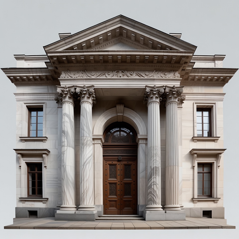 Neoclassical Building with Columns Neoclassical Building with Columns