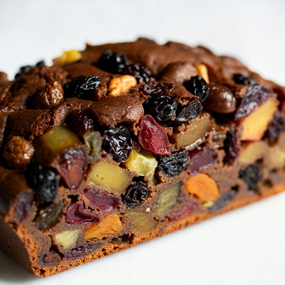 Fruitcake slice with nuts Fruitcake slice with nuts