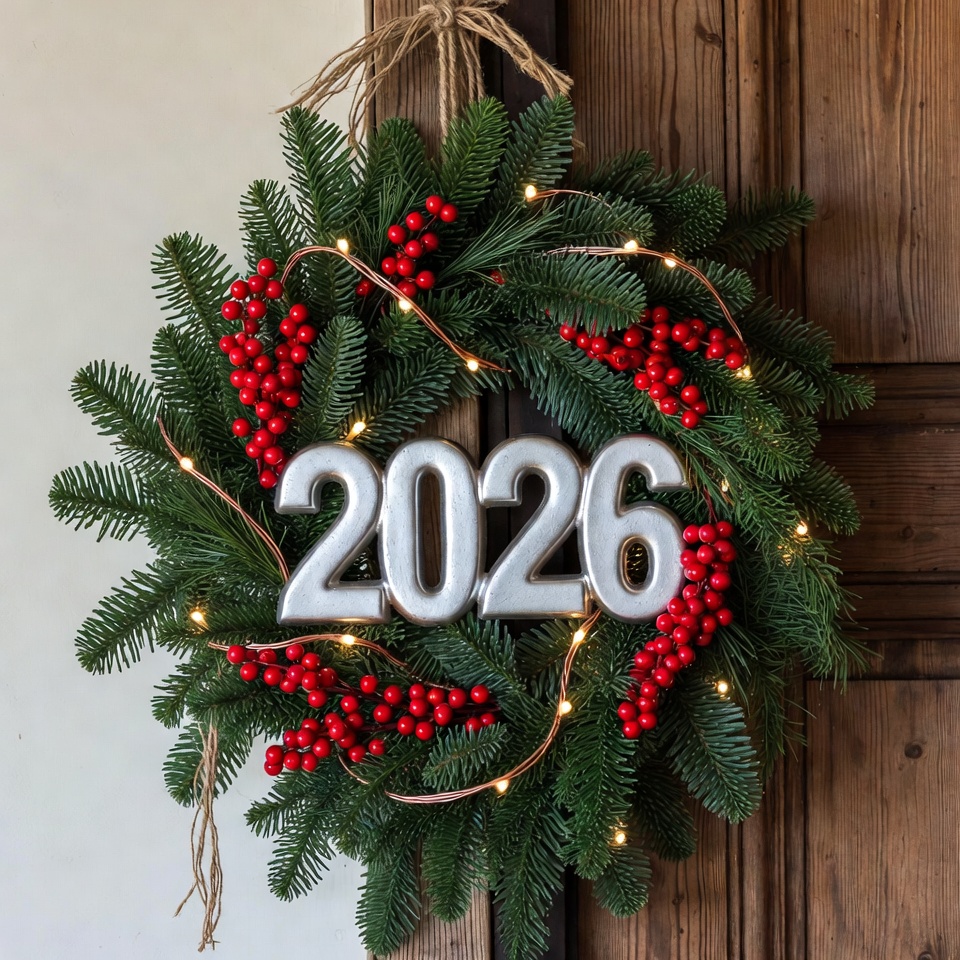2026 Christmas Wreath on Door 2026 Christmas Wreath on Door
