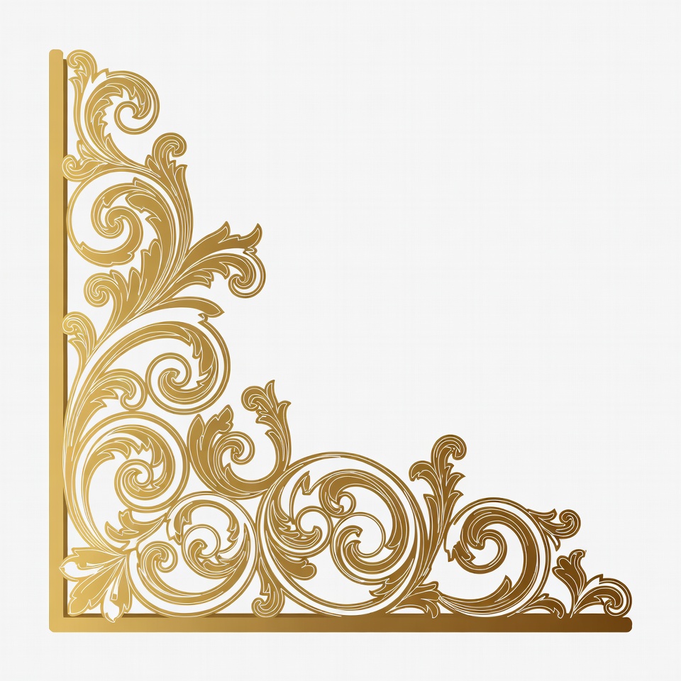 Gold Ornate Corner Design Gold Ornate Corner Design