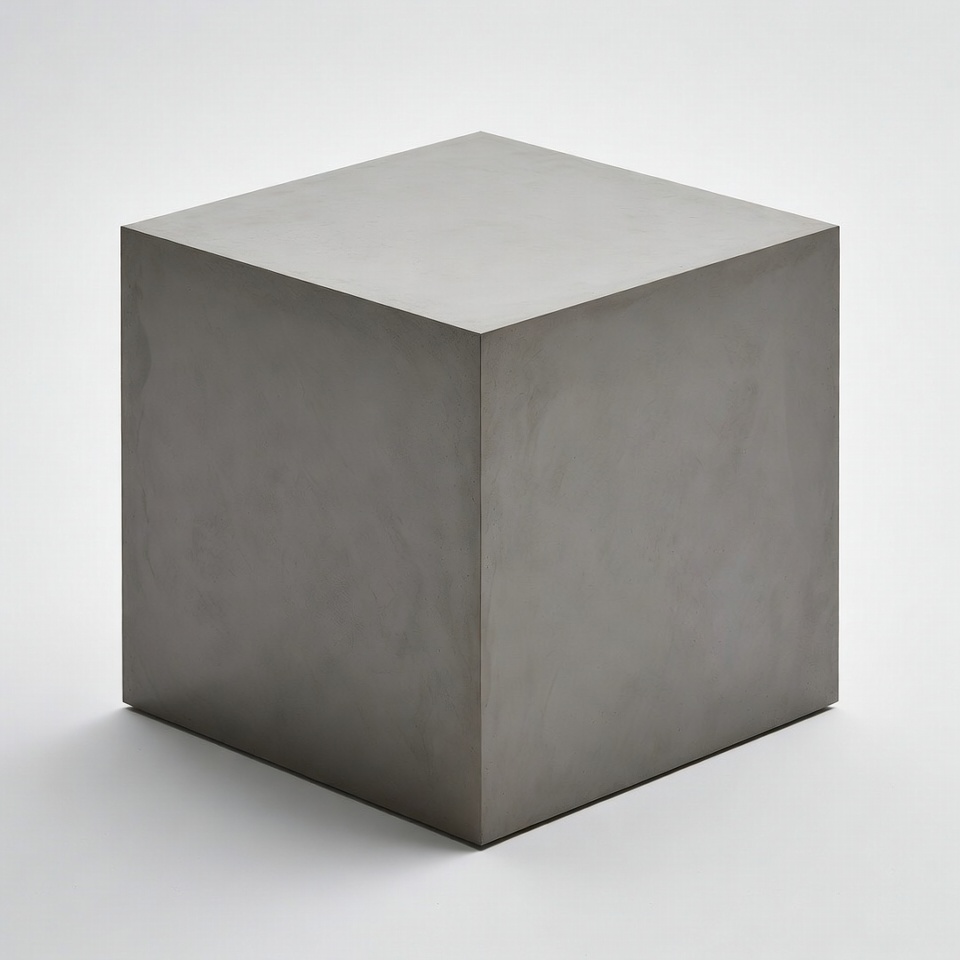 Gray Concrete Cube Gray Concrete Cube