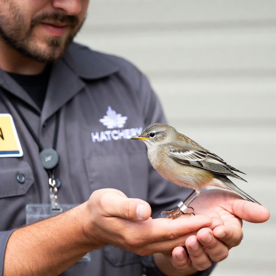 Man holding small bird Man holding small bird