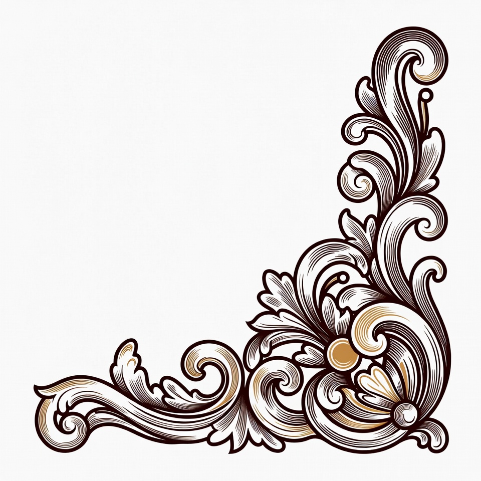 Ornate Floral Corner Design Ornate Floral Corner Design