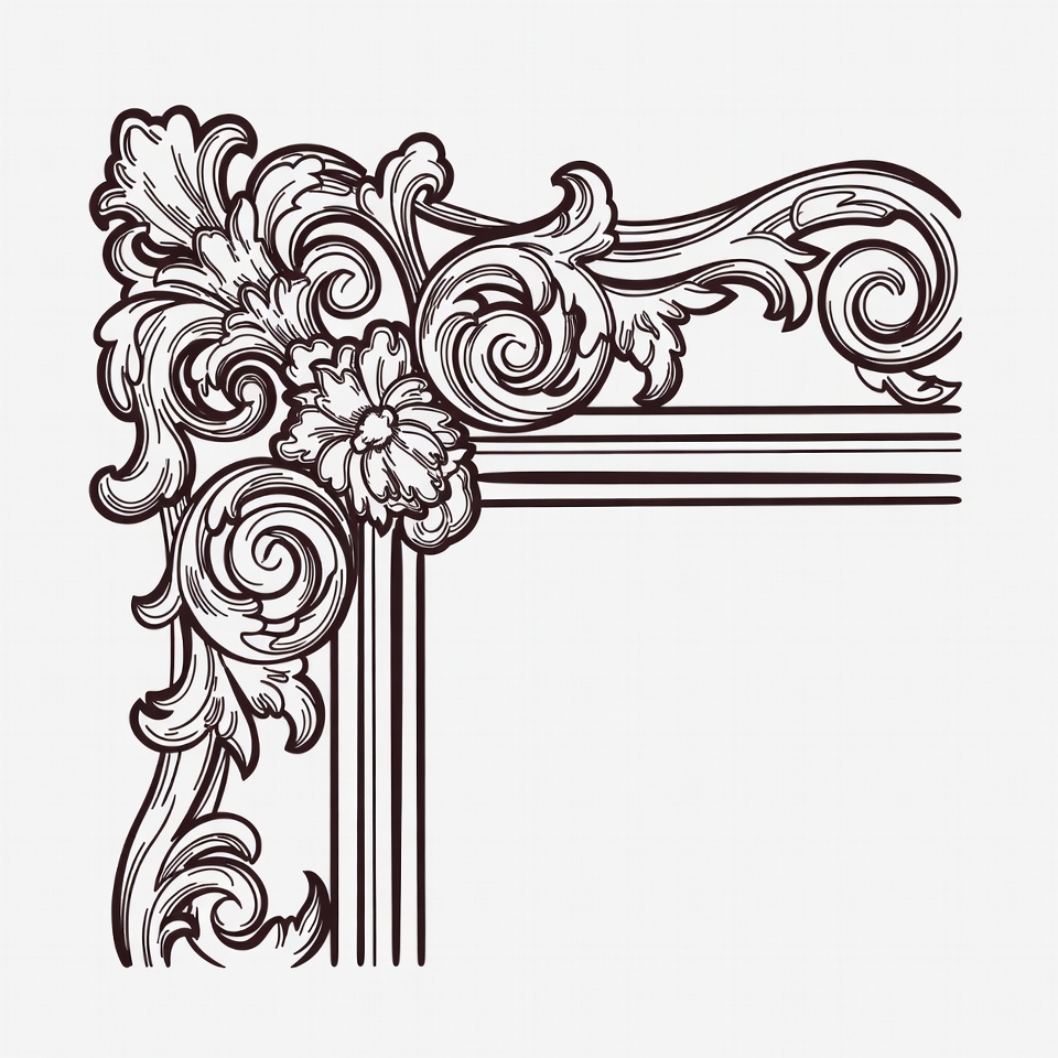 Ornate Floral Frame Corner Ornate Floral Frame Corner