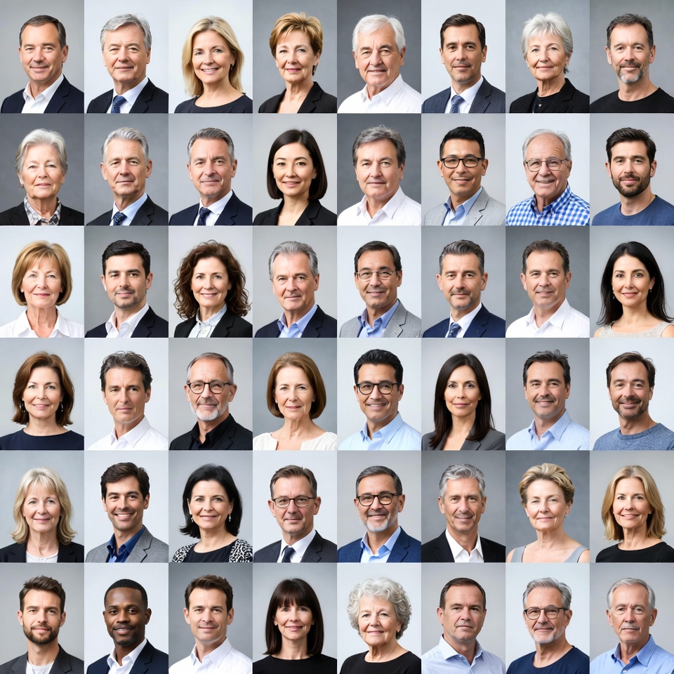 Diverse Professional Headshots Grid Diverse Professional Headshots Grid