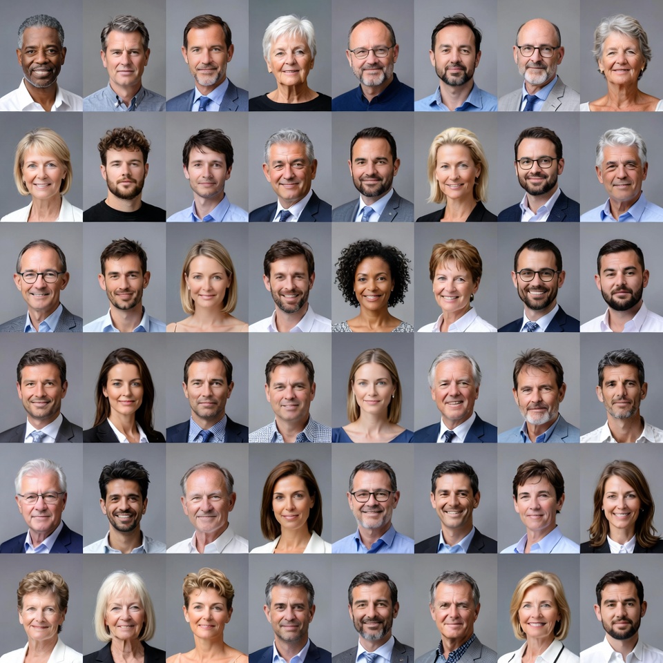 Diverse group of professional headshots Diverse group of professional headshots