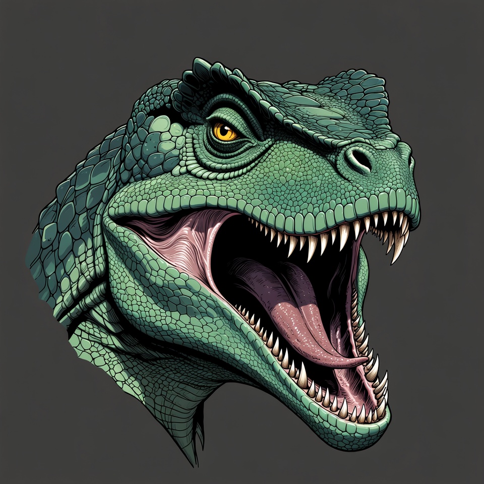 Roaring T-Rex Dinosaur Head Roaring T-Rex Dinosaur Head