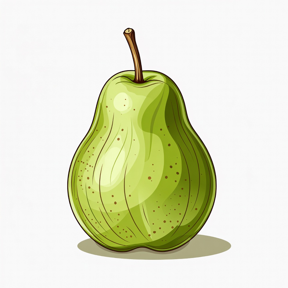 Green pear illustration Green pear illustration
