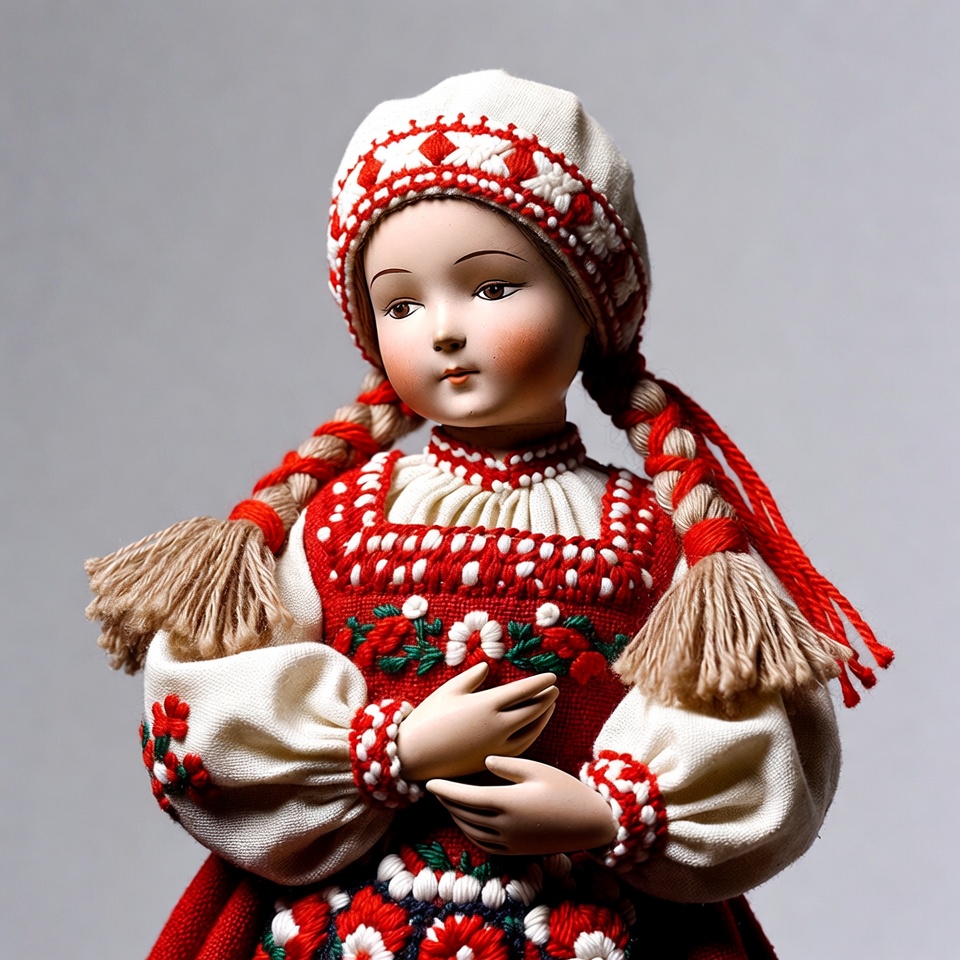 Russian girl doll in traditional dress Russian girl doll in traditional dress