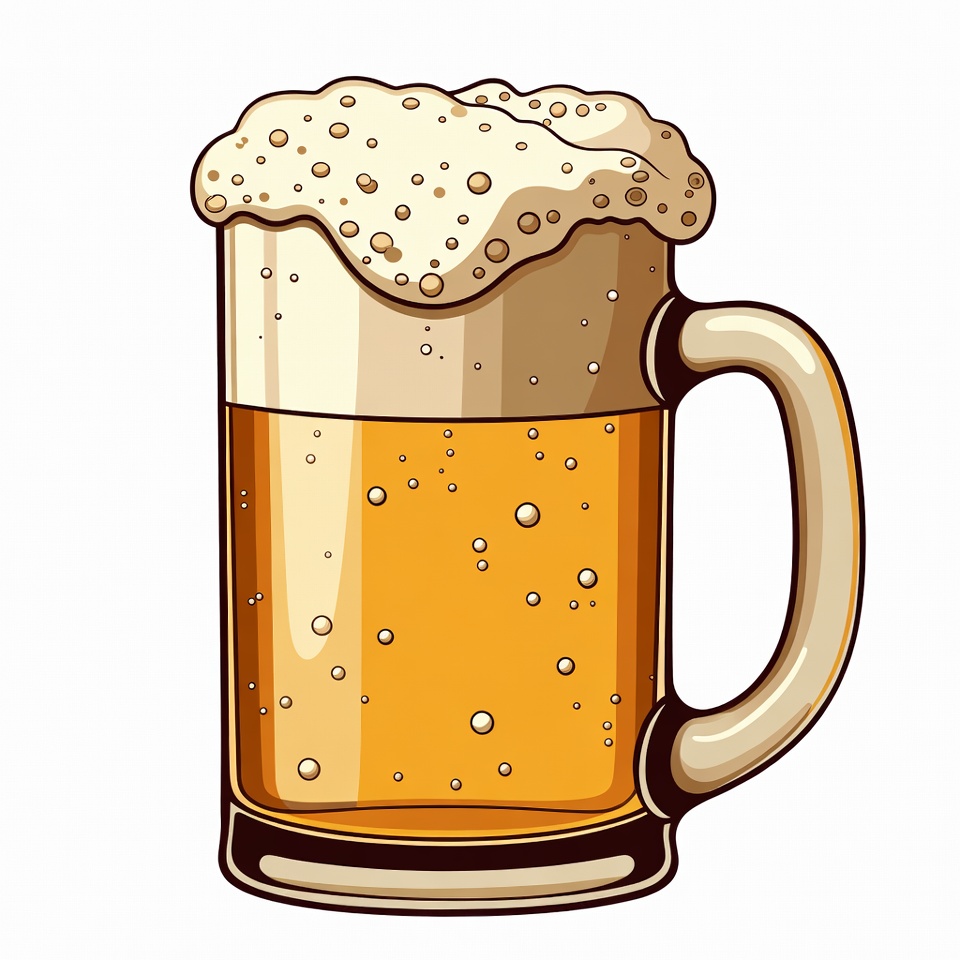 Foamy Beer Mug Illustration Foamy Beer Mug Illustration