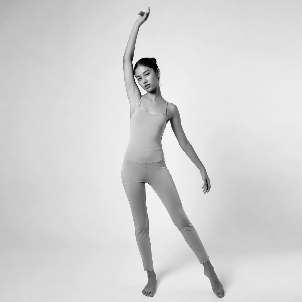 Asian girl in ballet pose Asian girl in ballet pose