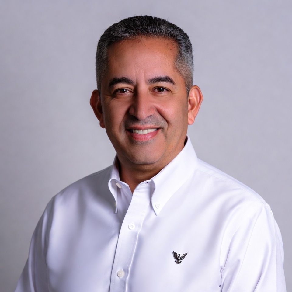 Smiling Middle Eastern man in white shirt Smiling Middle Eastern man in white shirt