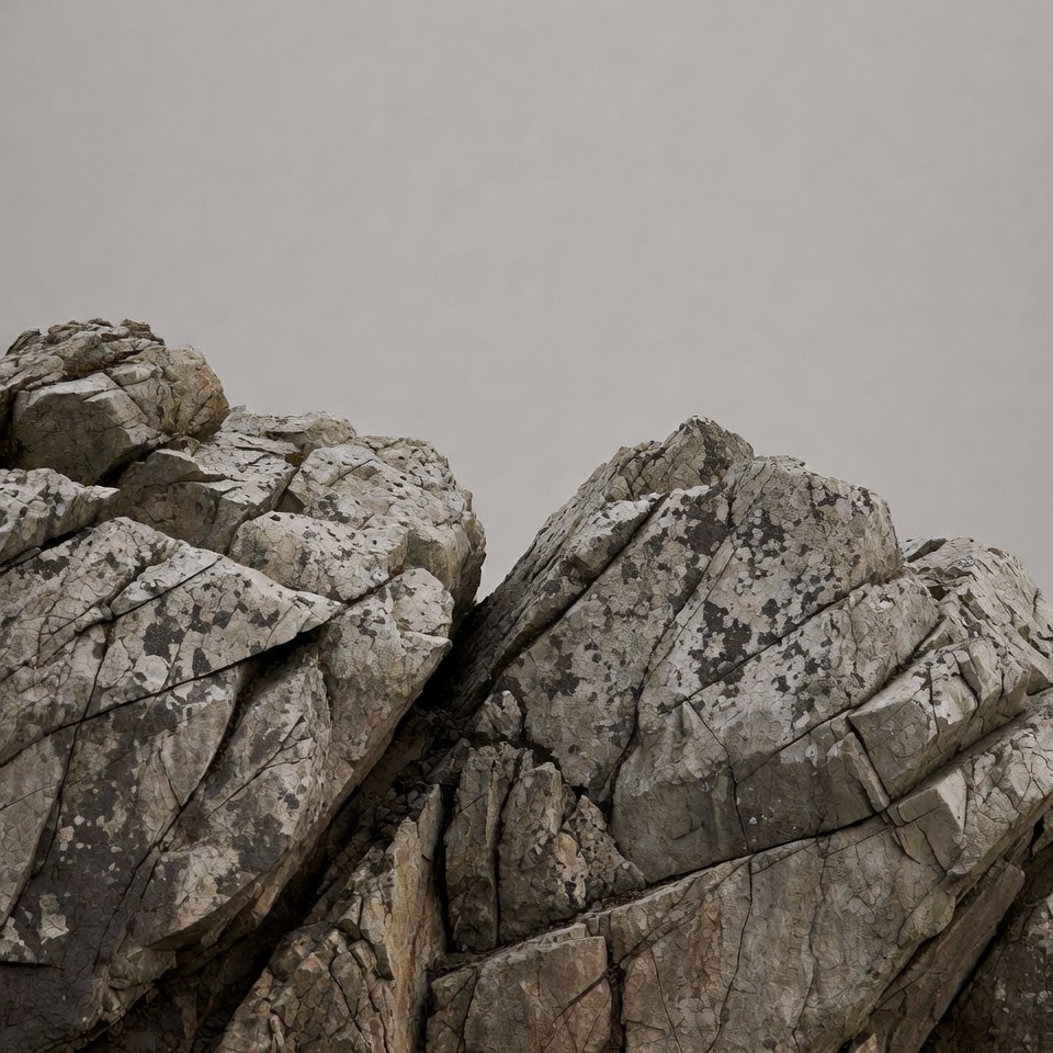 Gray rocks on foggy background Gray rocks on foggy background