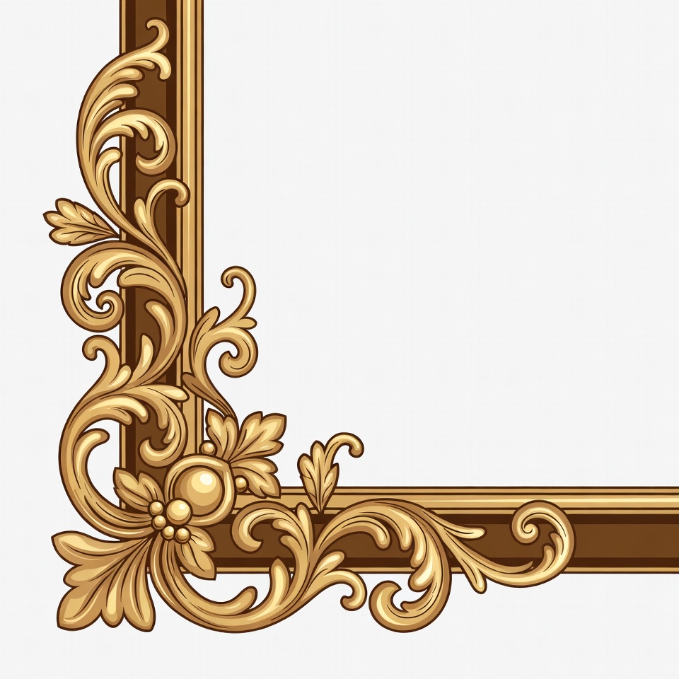 Ornate Golden Corner Border Ornate Golden Corner Border