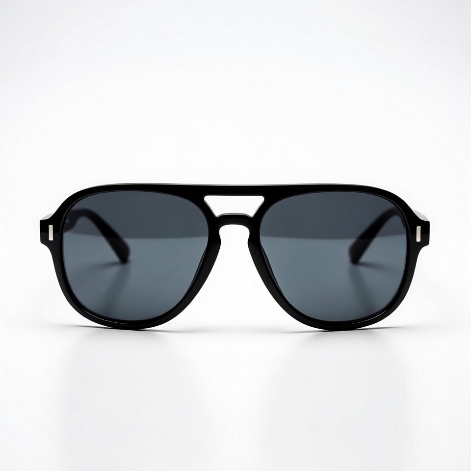 Black aviator sunglasses isolated Black aviator sunglasses isolated