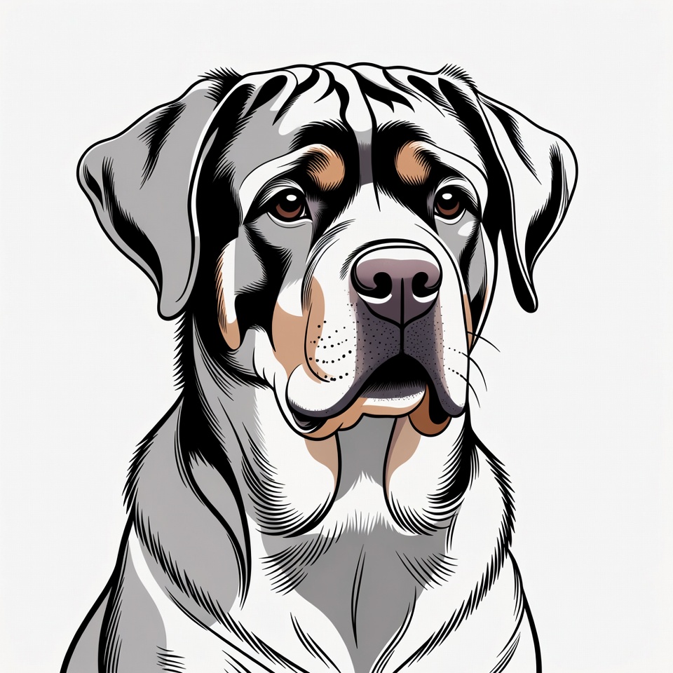 Rottweiler dog illustration Rottweiler dog illustration