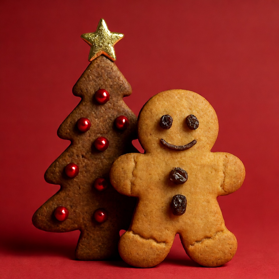 Gingerbread Man with Christmas Tree Gingerbread Man with Christmas Tree