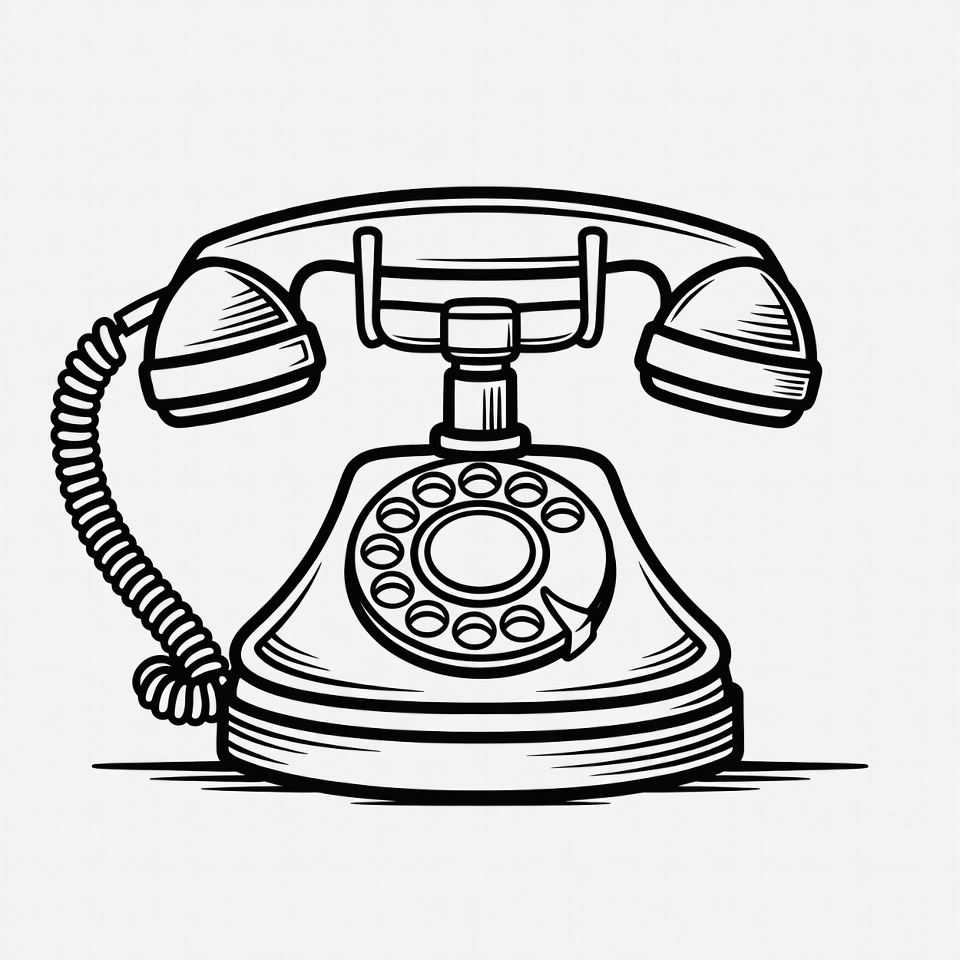 Vintage Rotary Phone Illustration Vintage Rotary Phone Illustration