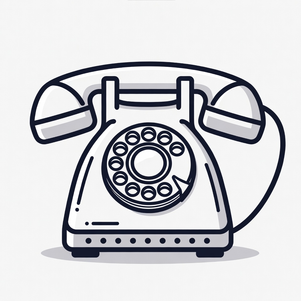 Vintage Rotary Phone Illustration Vintage Rotary Phone Illustration