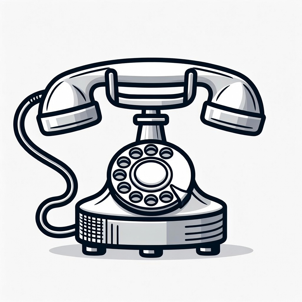 Vintage Rotary Phone Illustration Vintage Rotary Phone Illustration