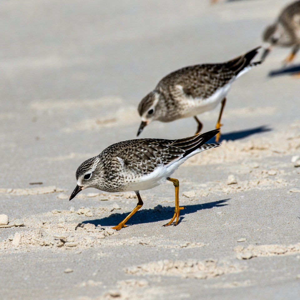 Semi-palmated Plovers on Beach Semi-palmated Plovers on Beach